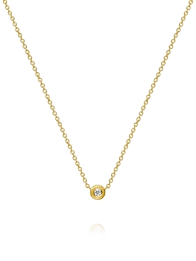 Dulong Mini Glory Halskæde M. 1 Brillant, 18K Guld